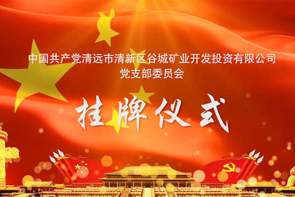 以黨建促發(fā)展，以發(fā)展強(qiáng)黨建——谷城礦業(yè)黨支部委員會(huì)正式掛牌成立
